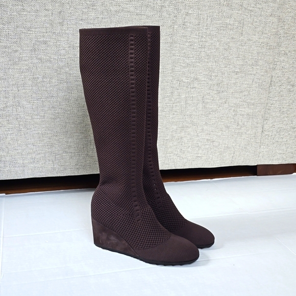 Eileen Fisher Kasana Knit Brown Boots sz 7 - Picture 9 of 15
